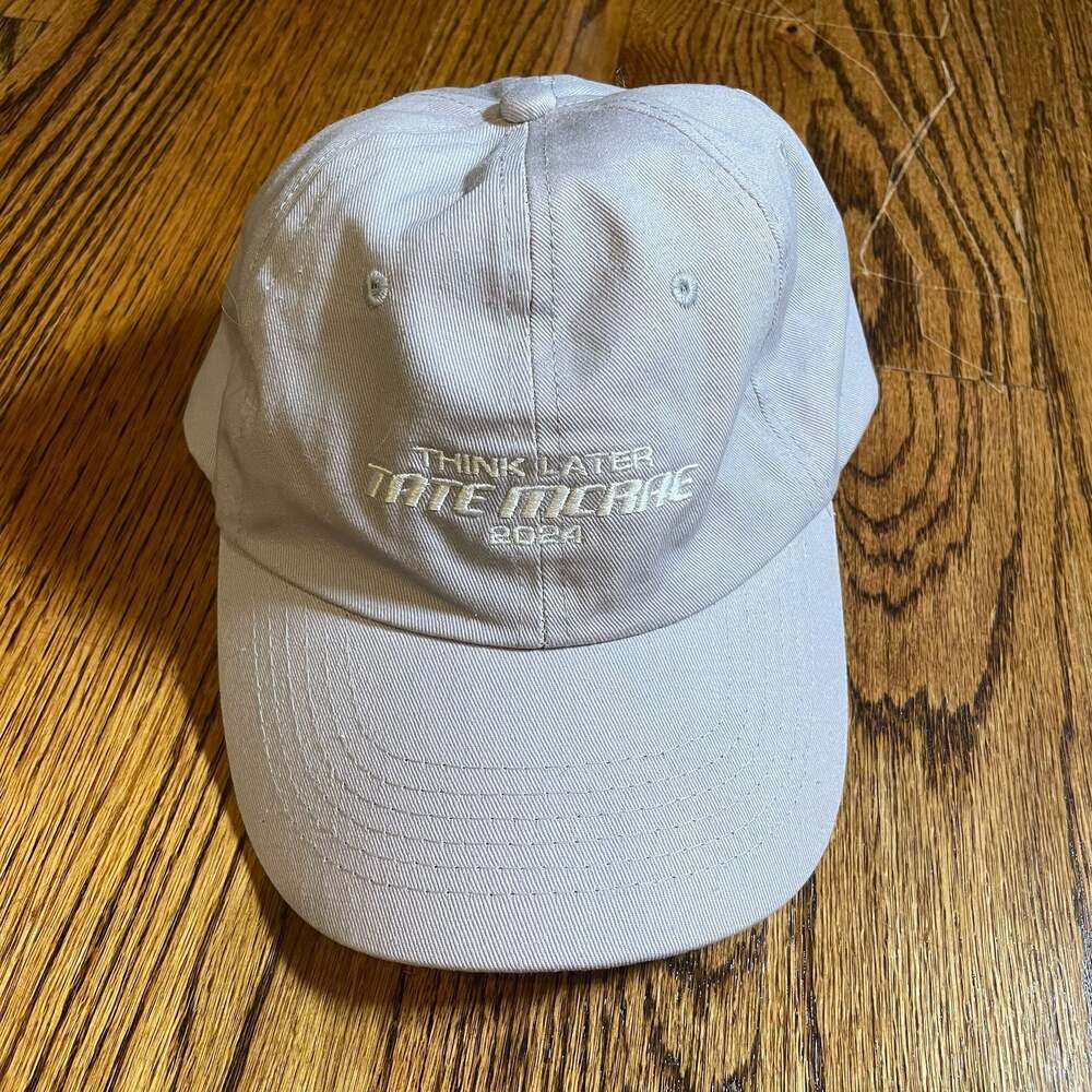 Tate McRae Think Later World Tour 2024 Grey Baseball Cap VIP Hat